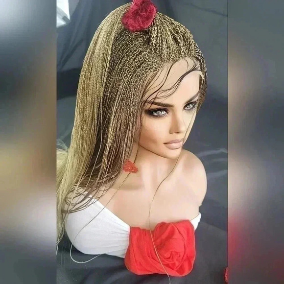 Braided wigs, micro million braids, blond wig, ombre, stunning NWT, YASSINE - Picture 3 of 16